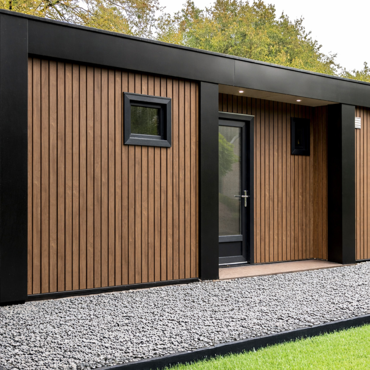 Novalit Dubbele Rondkant 200mm Gevelbekleding Toffee Twinlook 600cm